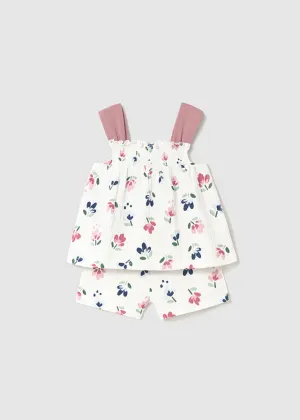 1230 Mayoral Floral Tunic Short Set