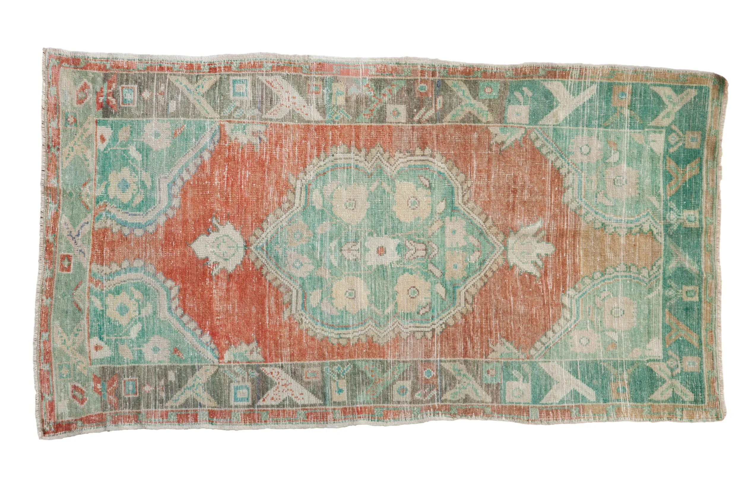 3x5.5 Vintage Distressed Oushak Rug