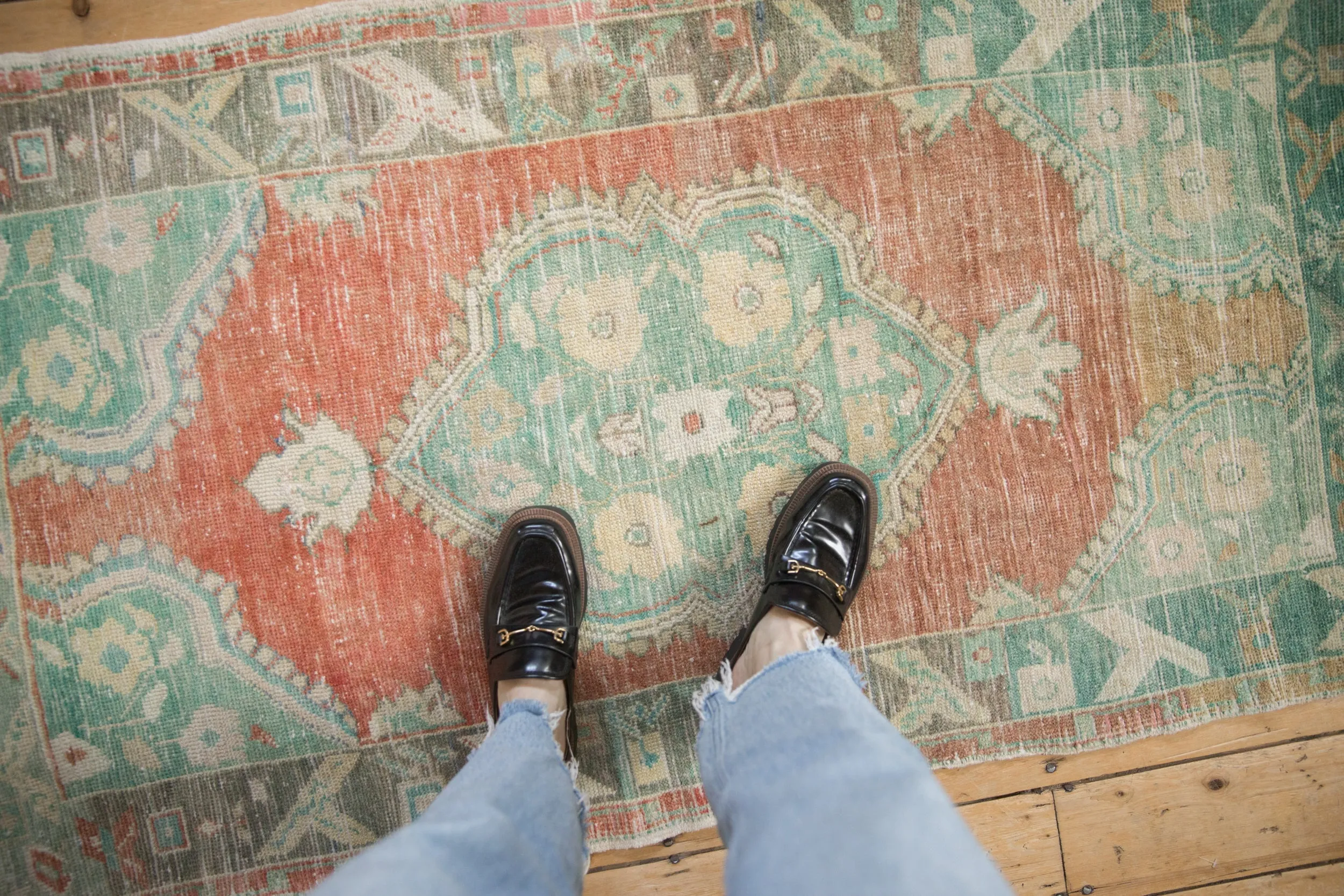 3x5.5 Vintage Distressed Oushak Rug