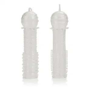 4.5-inch Super Stretchy Senso Silicone Penis Sleeves, 2-pack