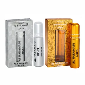 Al Haramain Silver & Gold Roll On Attar Pack of 2 x 10 ml