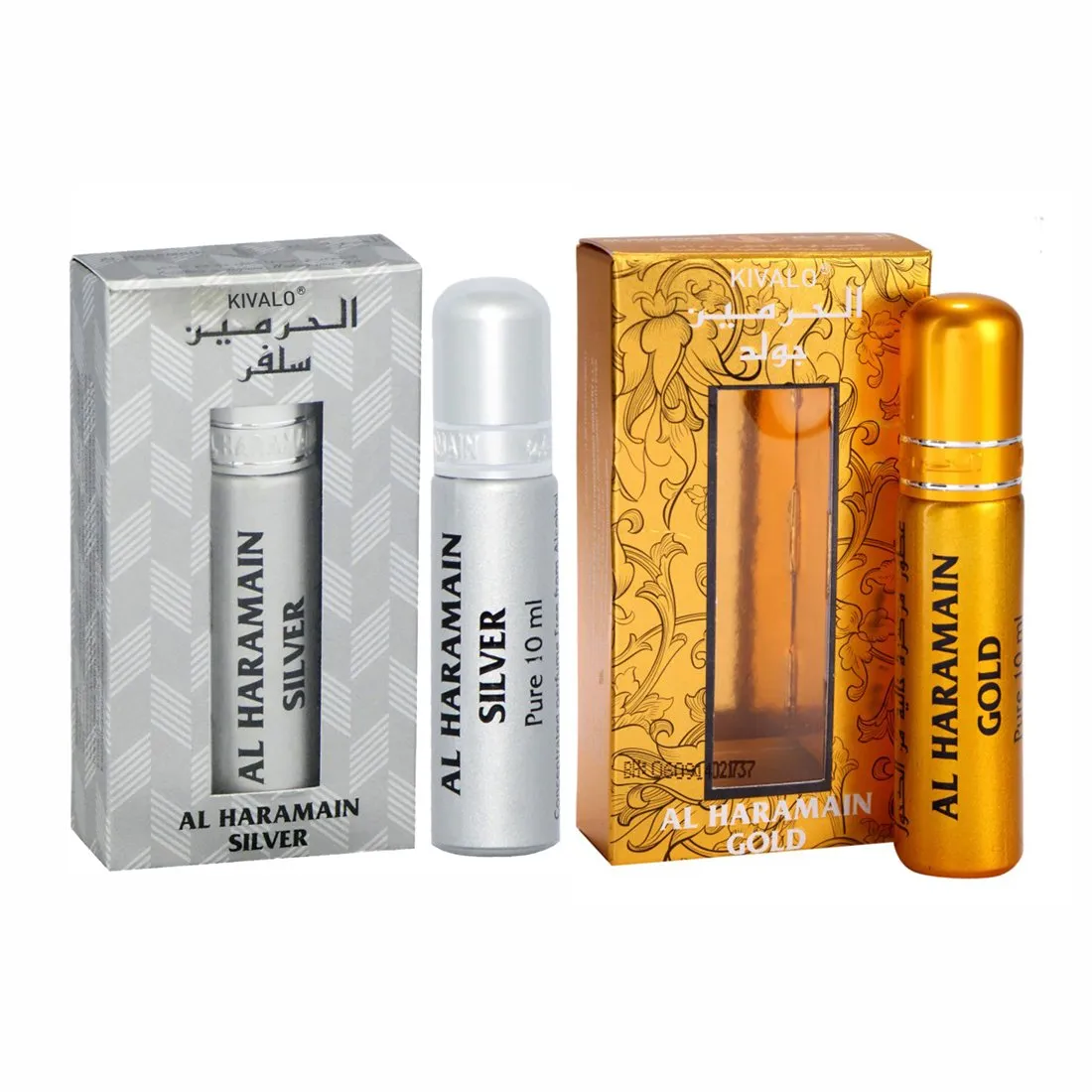 Al Haramain Silver & Gold Roll On Attar Pack of 2 x 10 ml