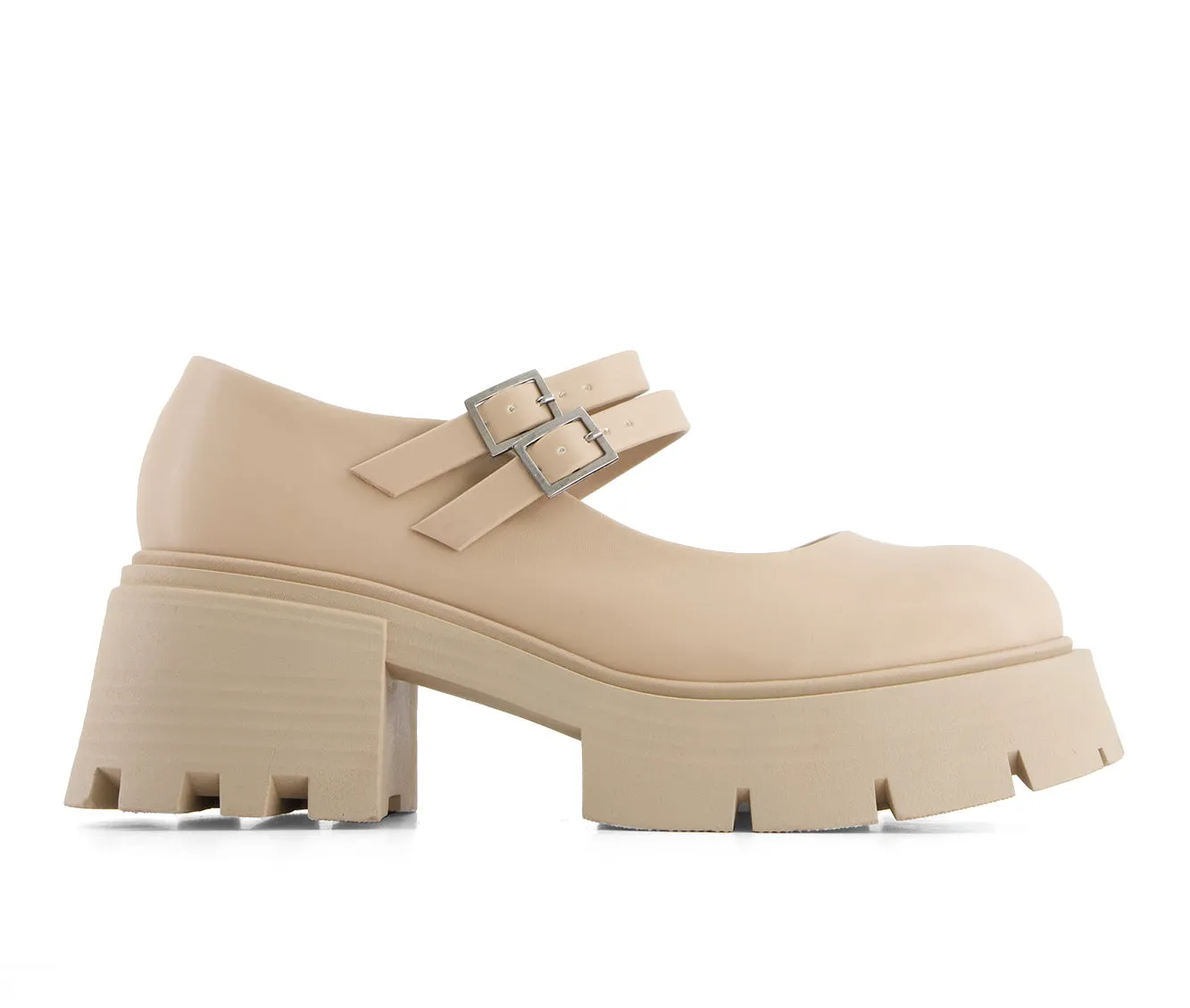 Andrea Women's Combat Penny Loafers Double Strap 66953