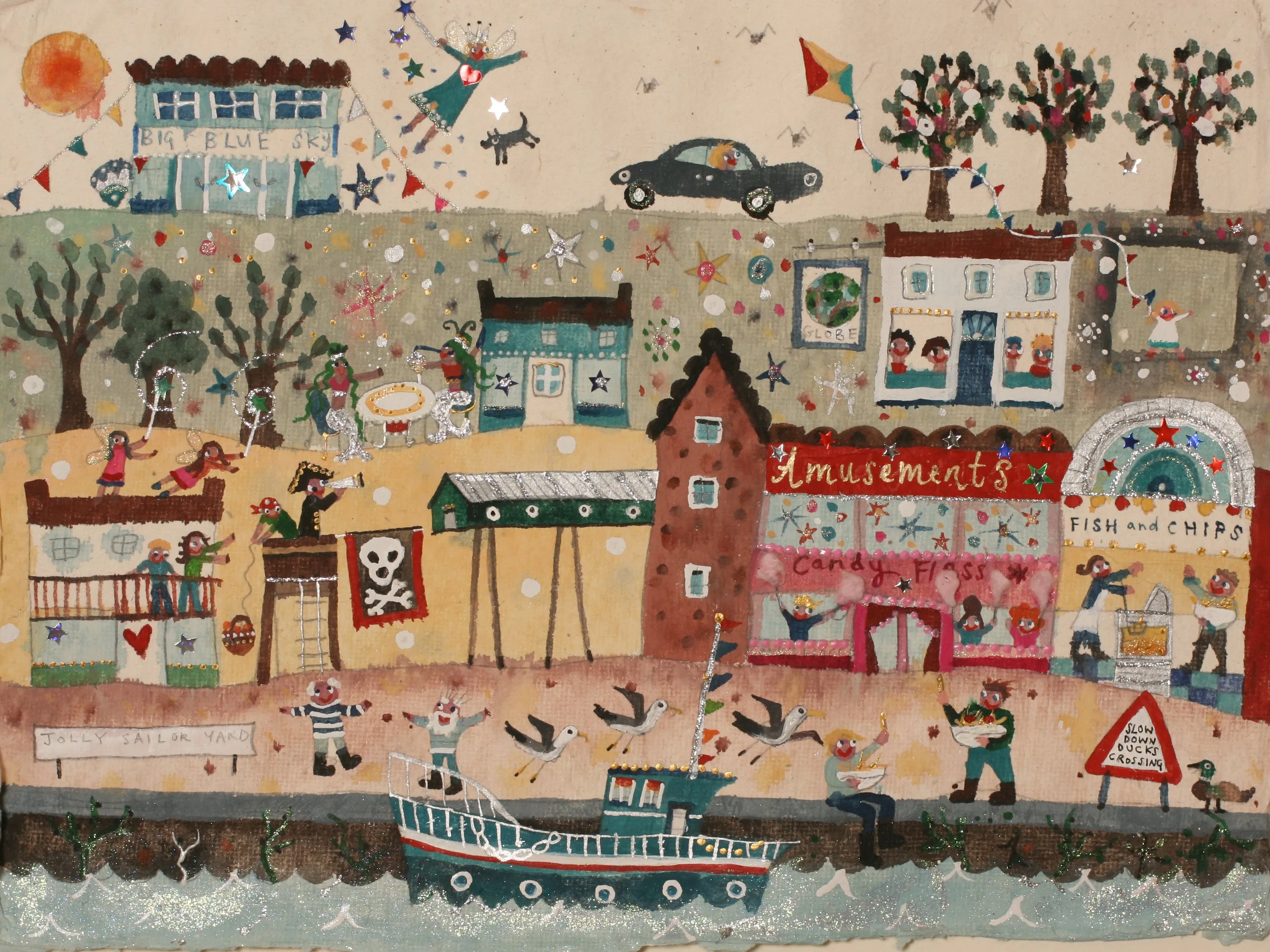 Art Prints | Chips By The Sea | Lucy Loveheart