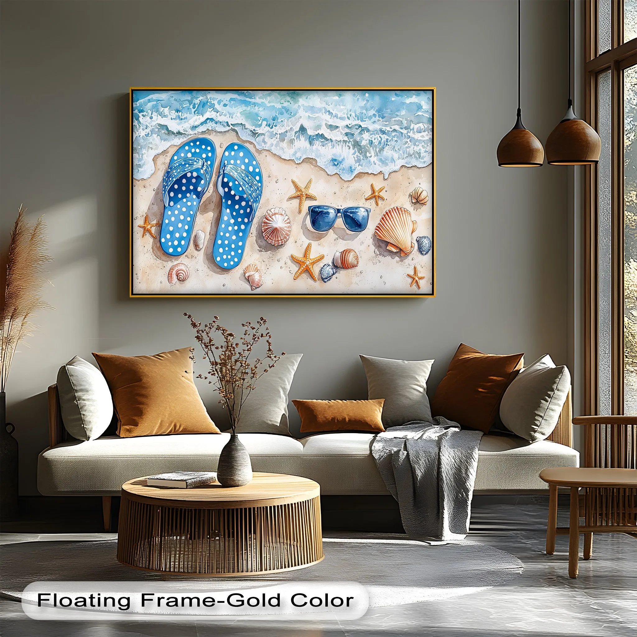 Beach Day Essentials – Summer Vibes Canvas Print