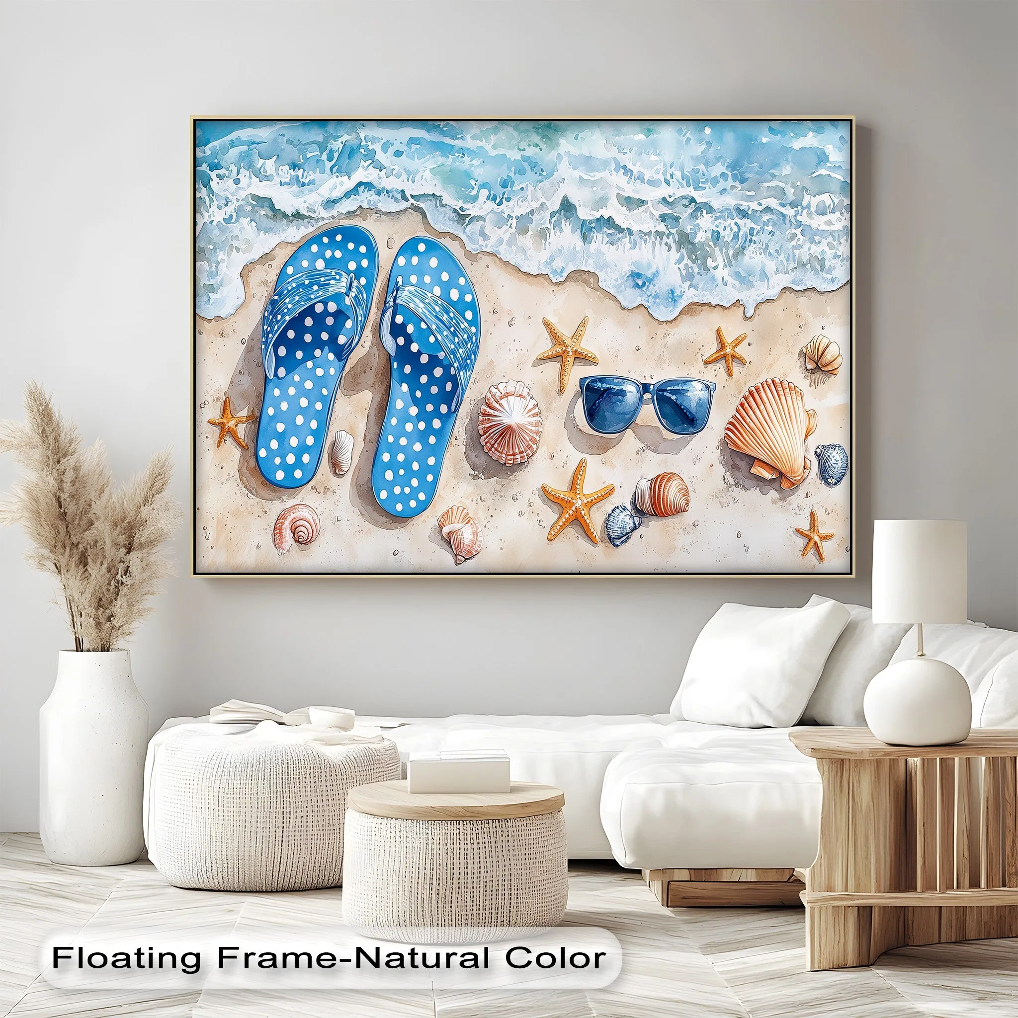 Beach Day Essentials – Summer Vibes Canvas Print
