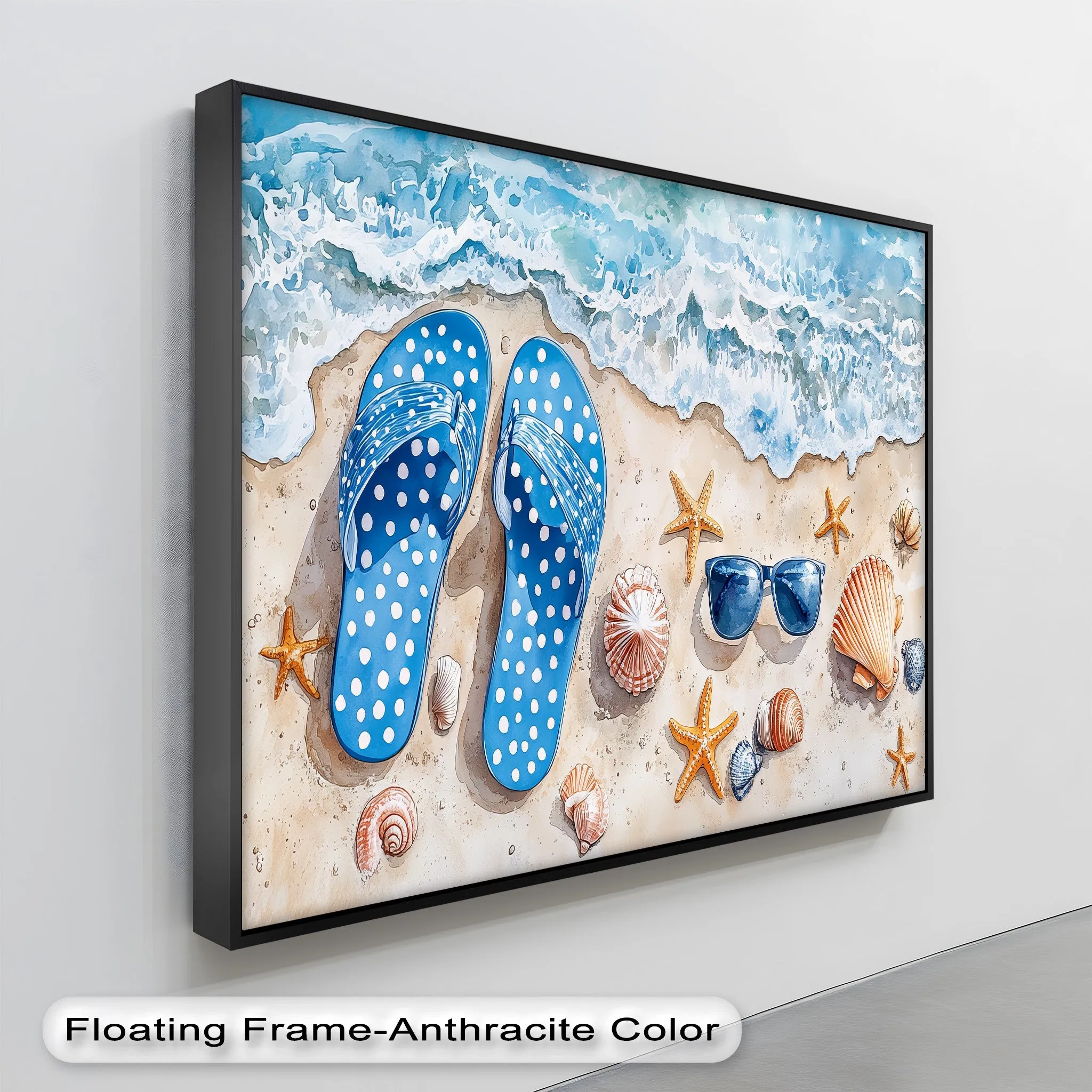 Beach Day Essentials – Summer Vibes Canvas Print
