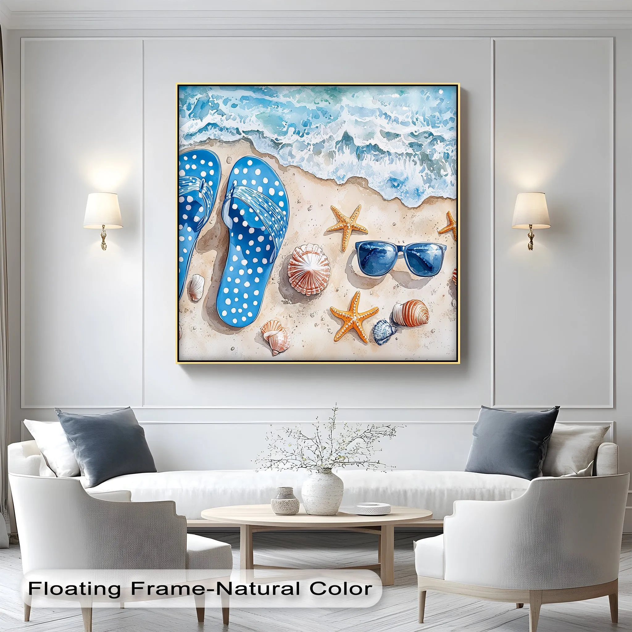 Beach Day Essentials – Summer Vibes Canvas Print