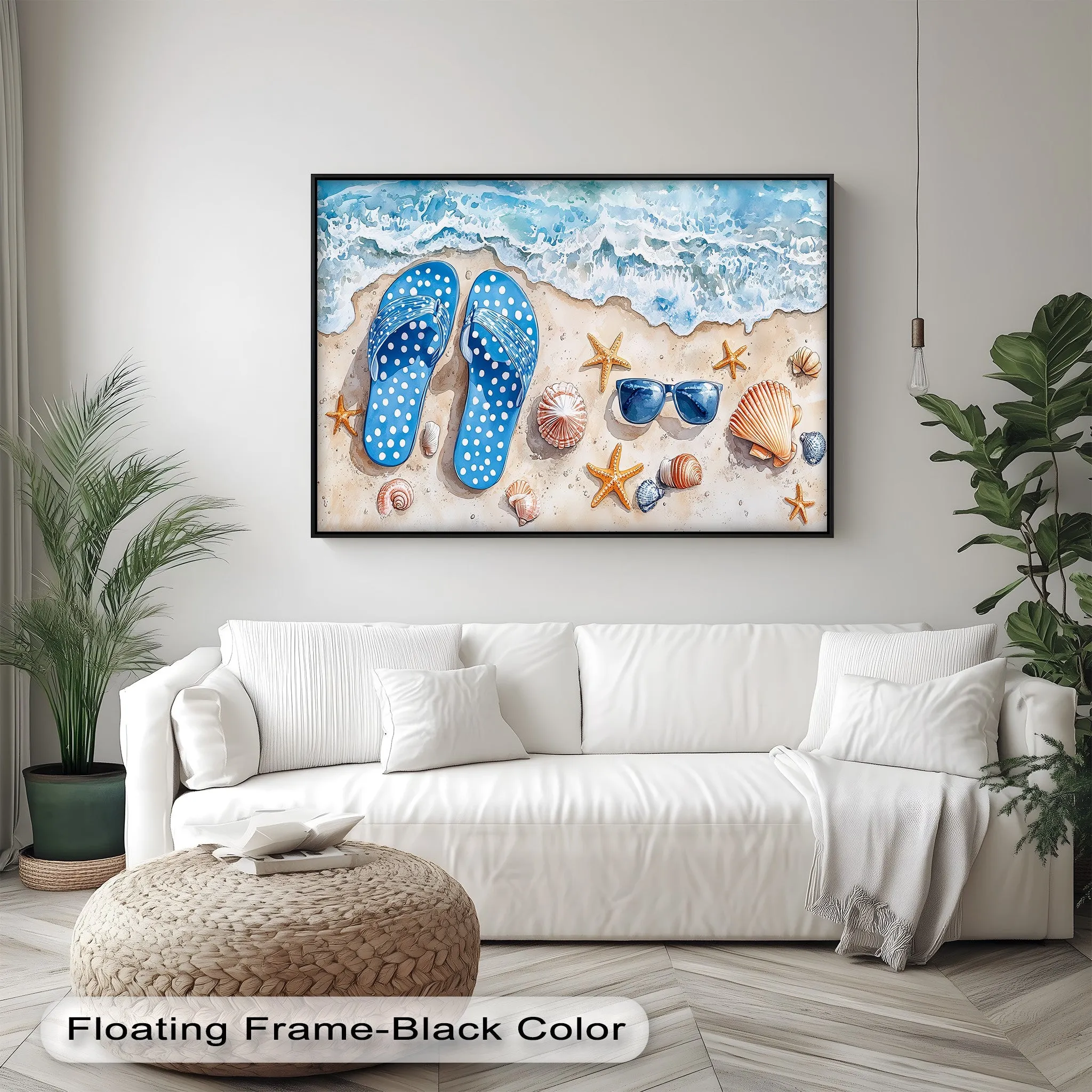 Beach Day Essentials – Summer Vibes Canvas Print