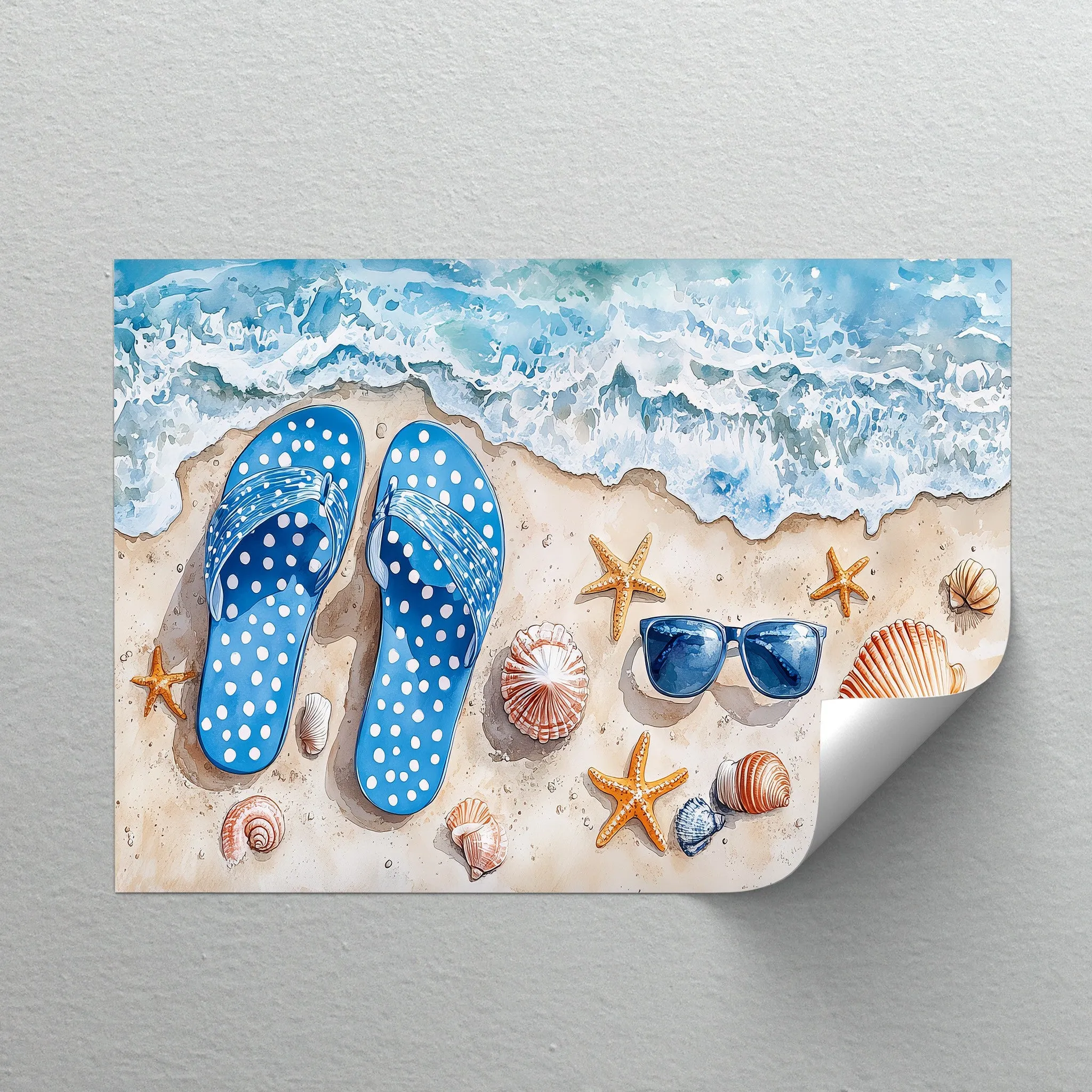 Beach Day Essentials – Summer Vibes Canvas Print