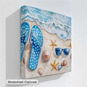 Beach Day Essentials – Summer Vibes Canvas Print