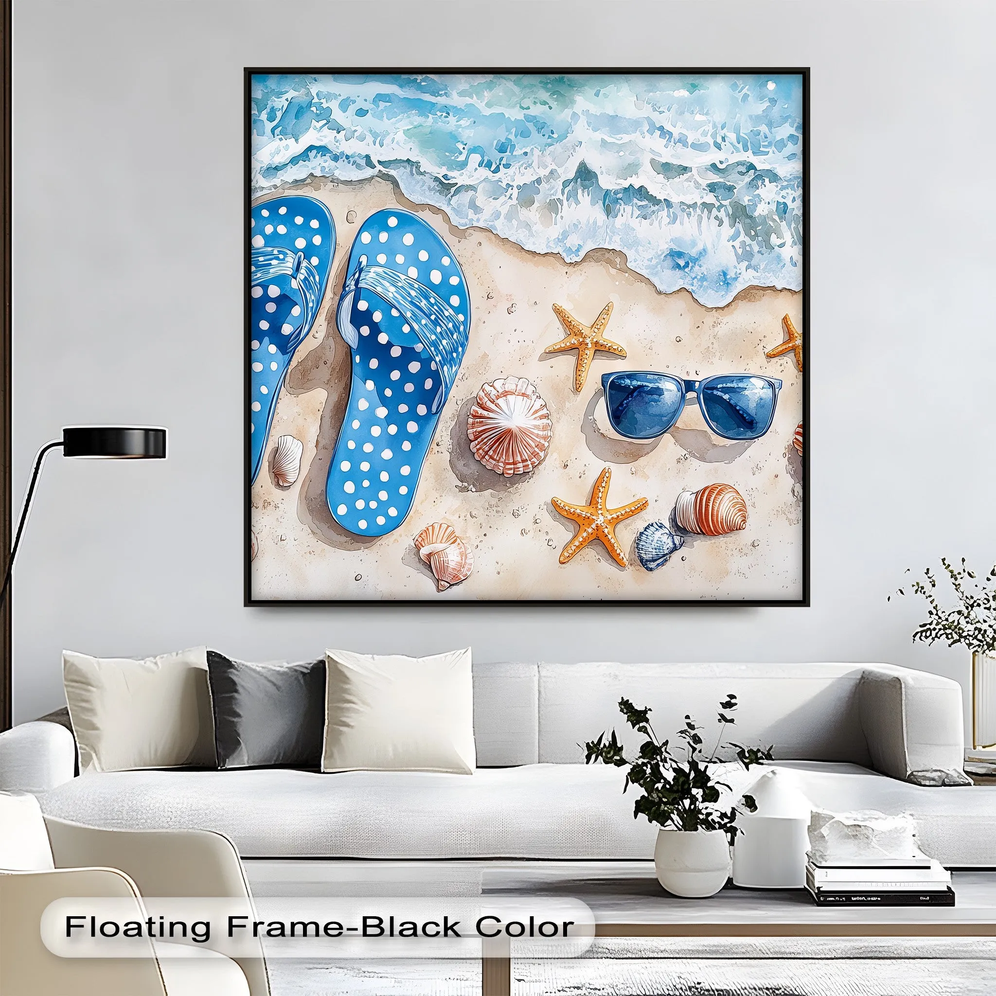 Beach Day Essentials – Summer Vibes Canvas Print