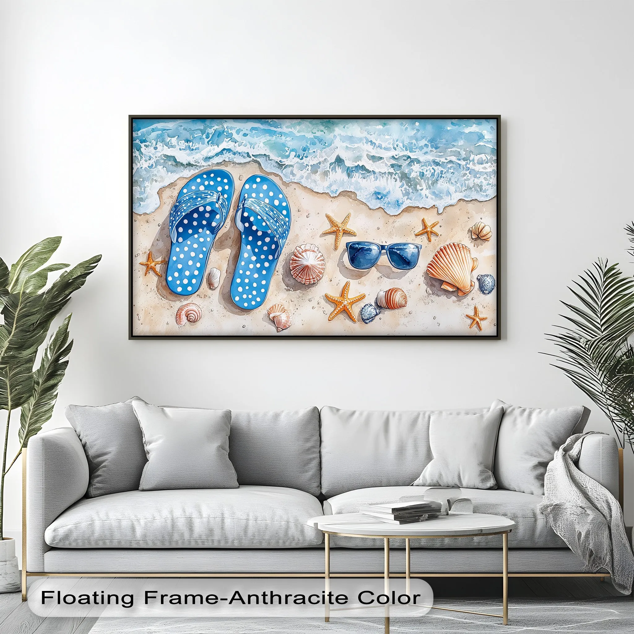 Beach Day Essentials – Summer Vibes Canvas Print