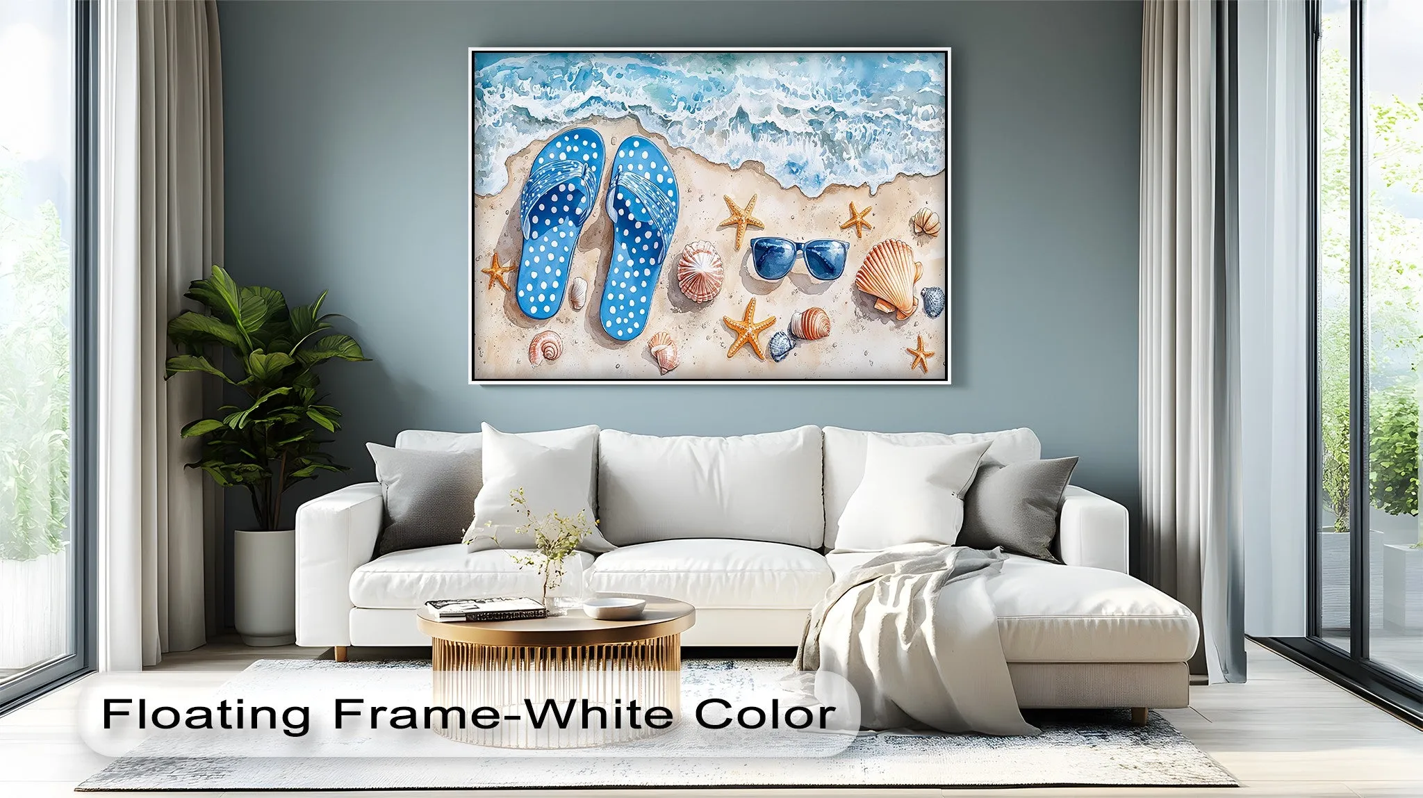 Beach Day Essentials – Summer Vibes Canvas Print