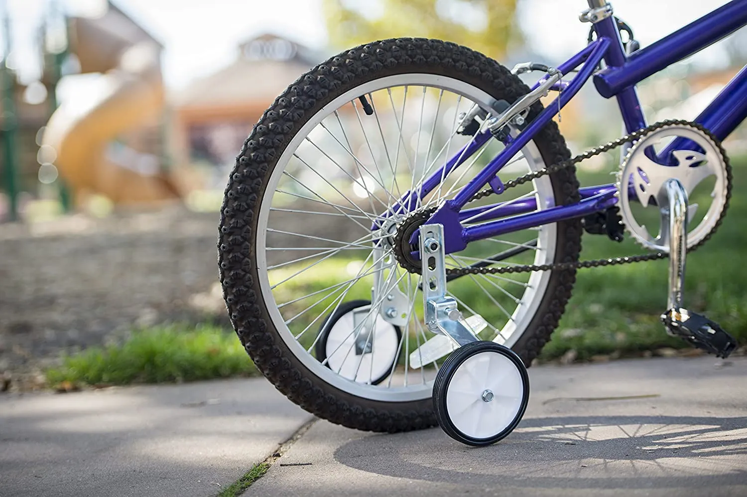 Bell Spotter Trainer Wheels for Bicycle! Wheels flip down when needed, flip up when not in use Best for bikes with 12" to 18" wheels