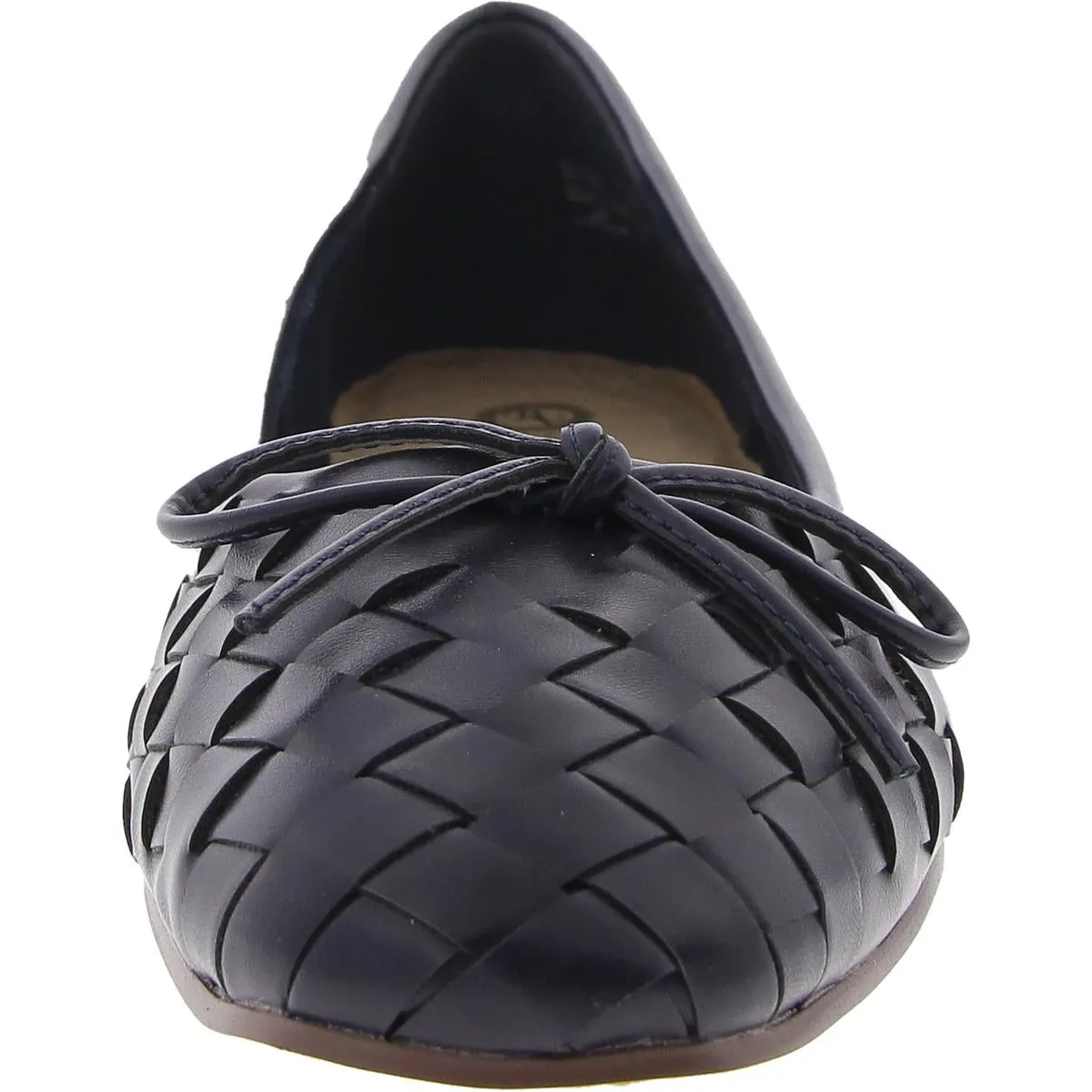 Bella Vita Womens Woven Faux Leather Ballet Flats