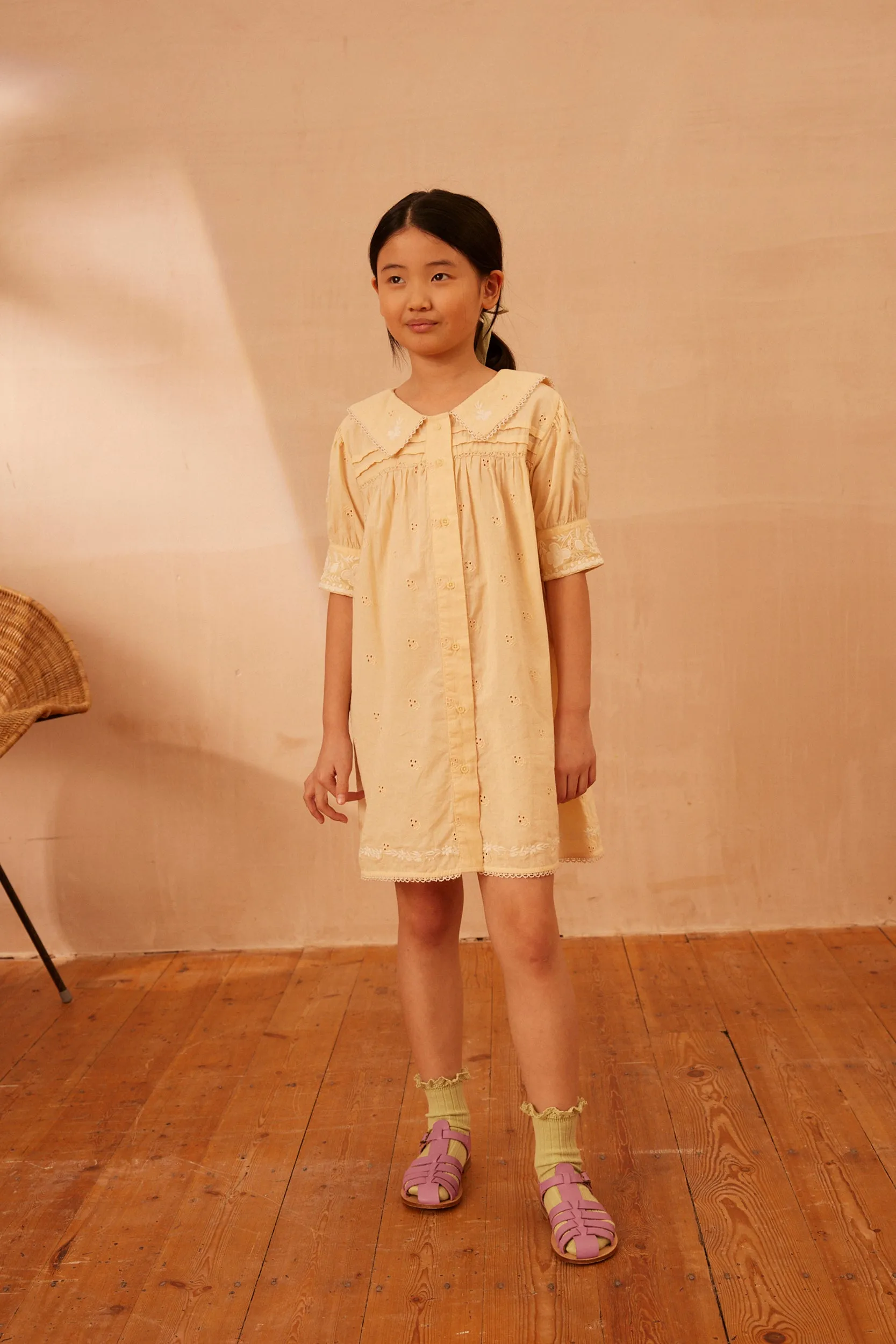 Bette Dress - Milk Broderie Anglaise