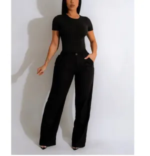 Black Linen Pants for Women