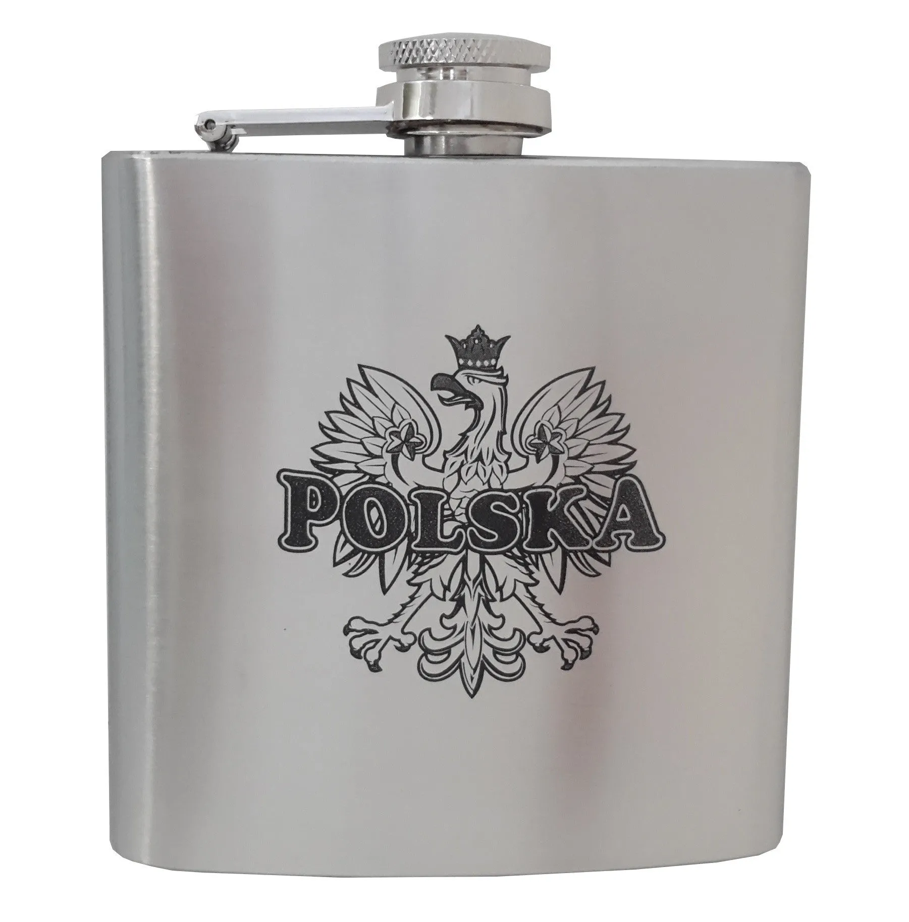 Black Polska on Eagle Stainless Steel Flask 6oz