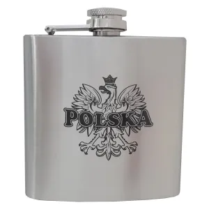 Black Polska on Eagle Stainless Steel Flask 6oz