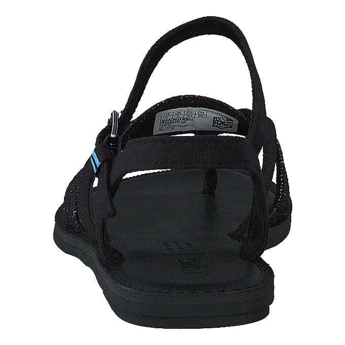 Blk Cvs/foil Woven Wm Lexie Sa Black