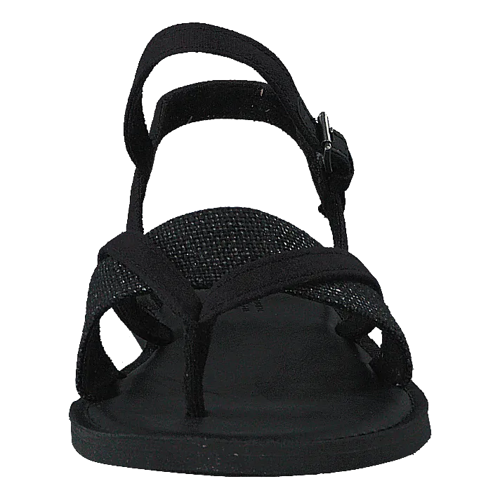 Blk Cvs/foil Woven Wm Lexie Sa Black