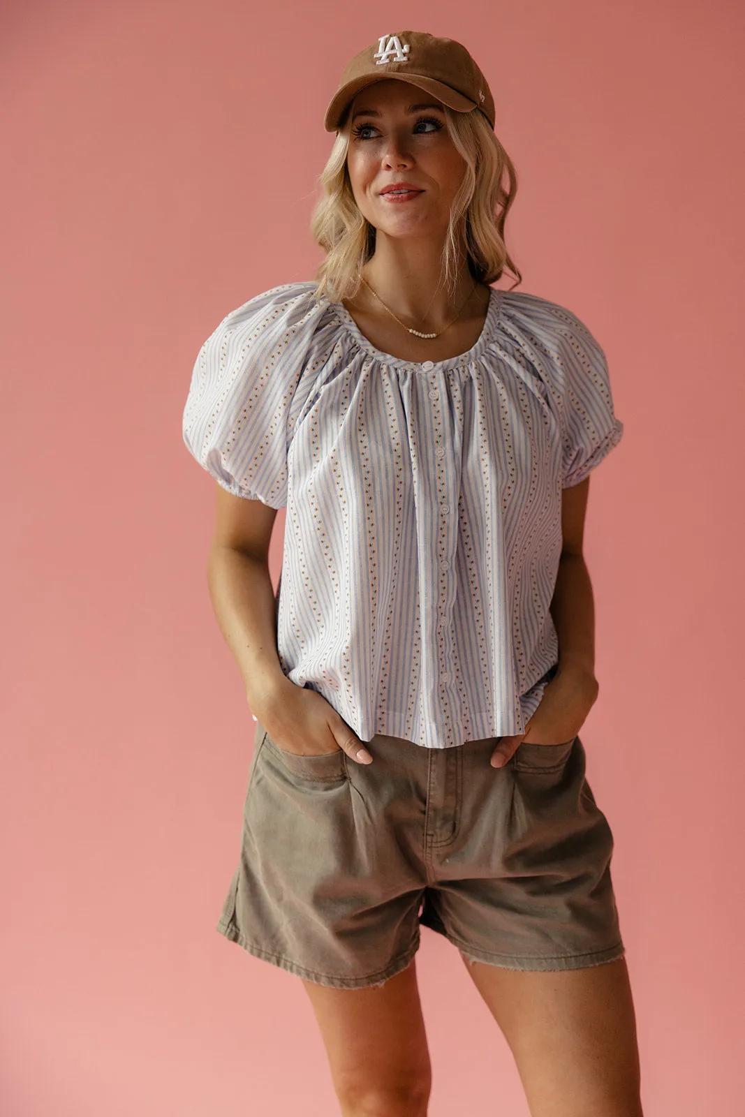 Blowing Smoke Button Down Blouse