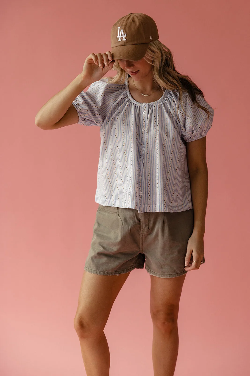 Blowing Smoke Button Down Blouse