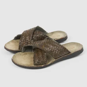 Brador Ladies Braided Leather Sandals