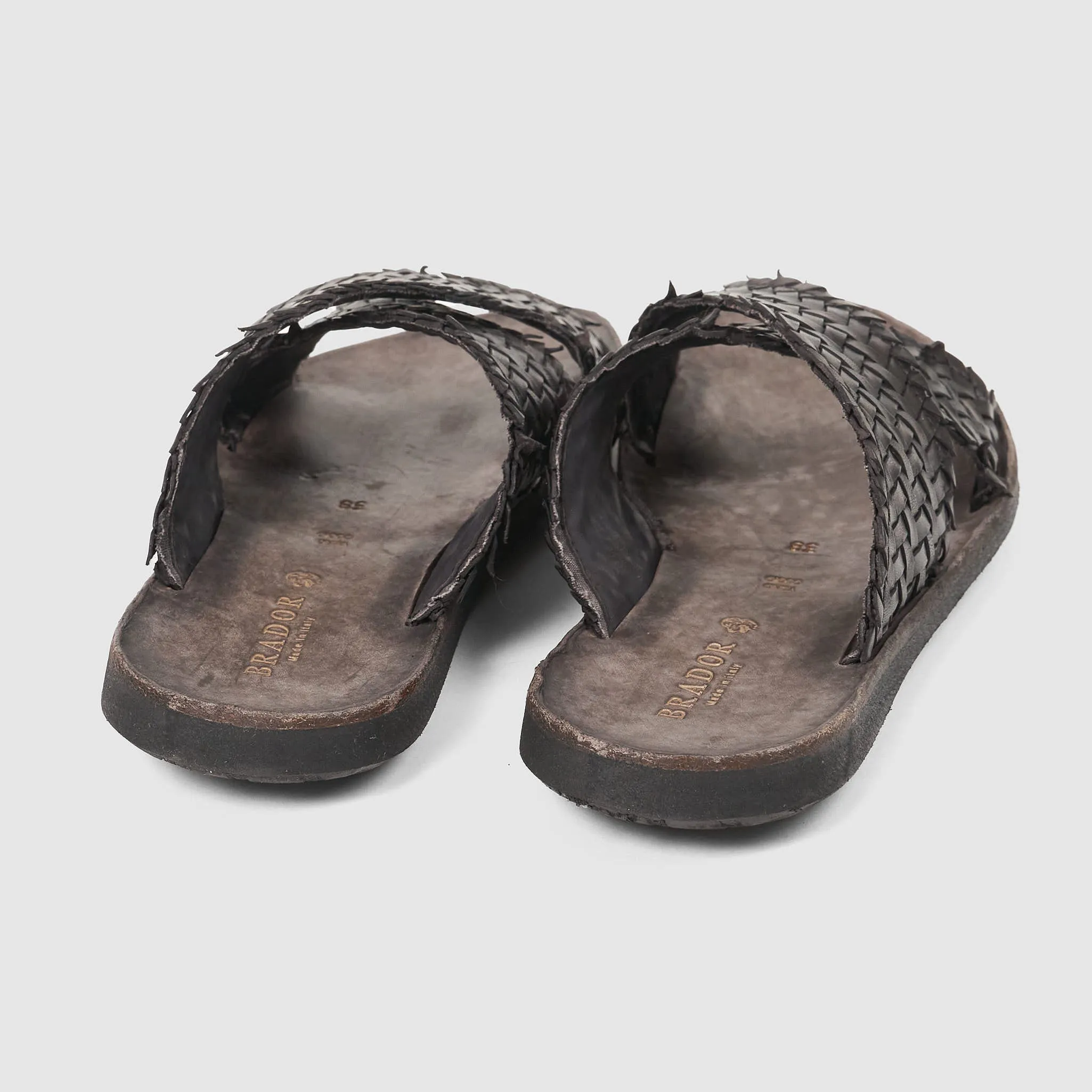Brador Ladies Braided Leather Sandals