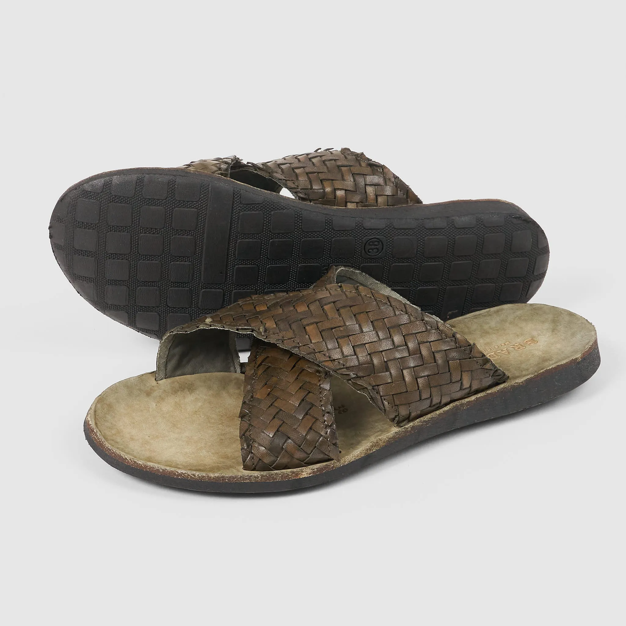 Brador Ladies Braided Leather Sandals