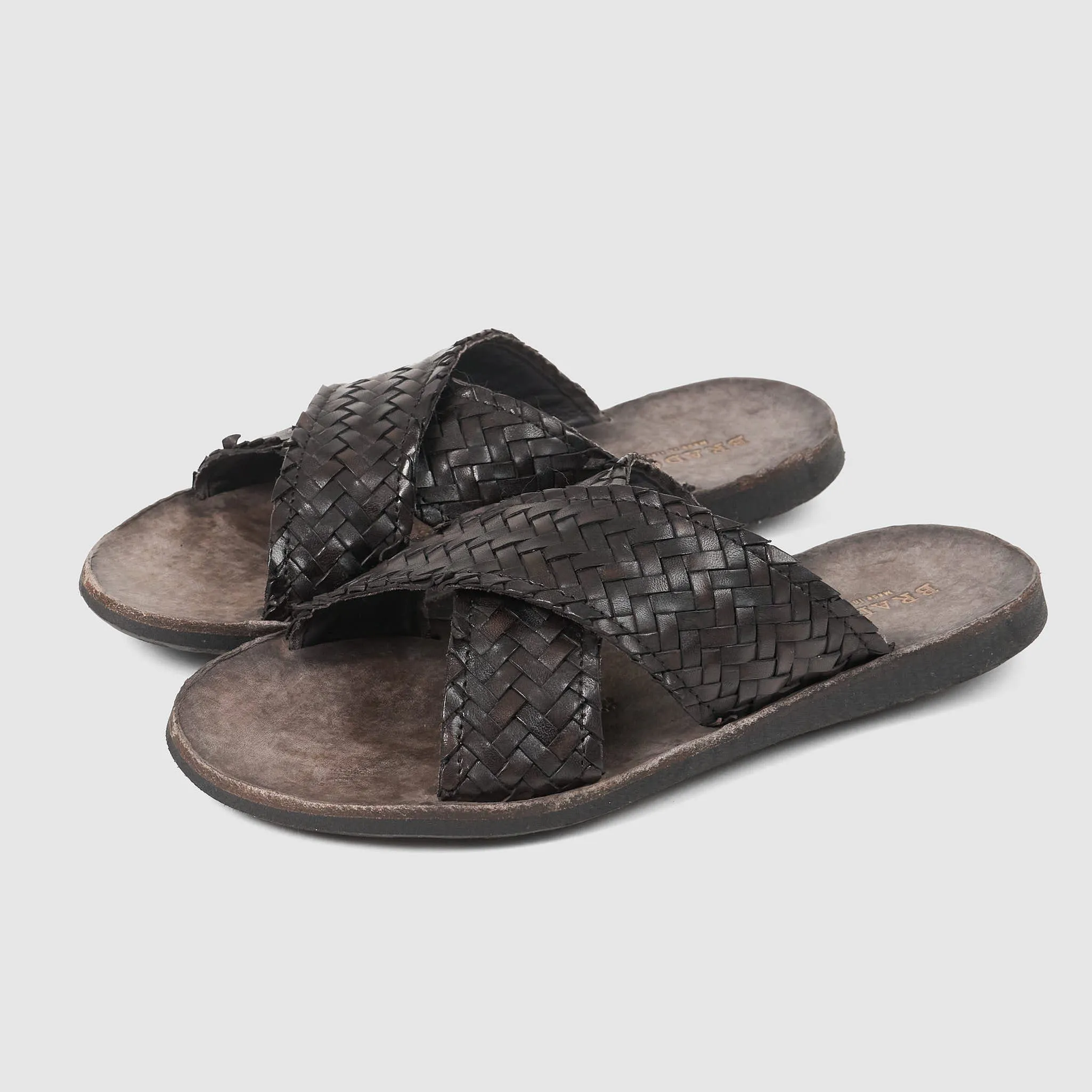 Brador Ladies Braided Leather Sandals