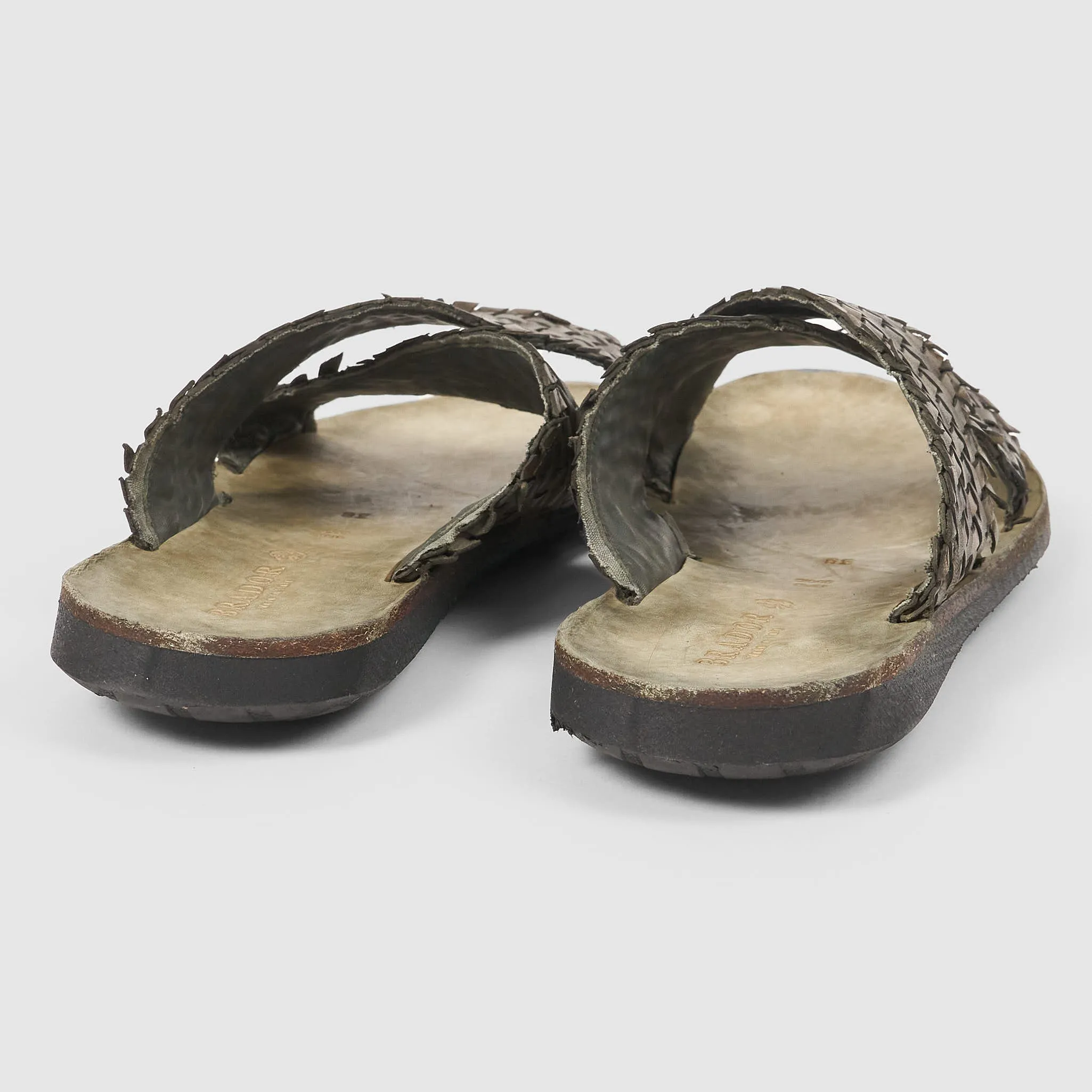 Brador Ladies Braided Leather Sandals