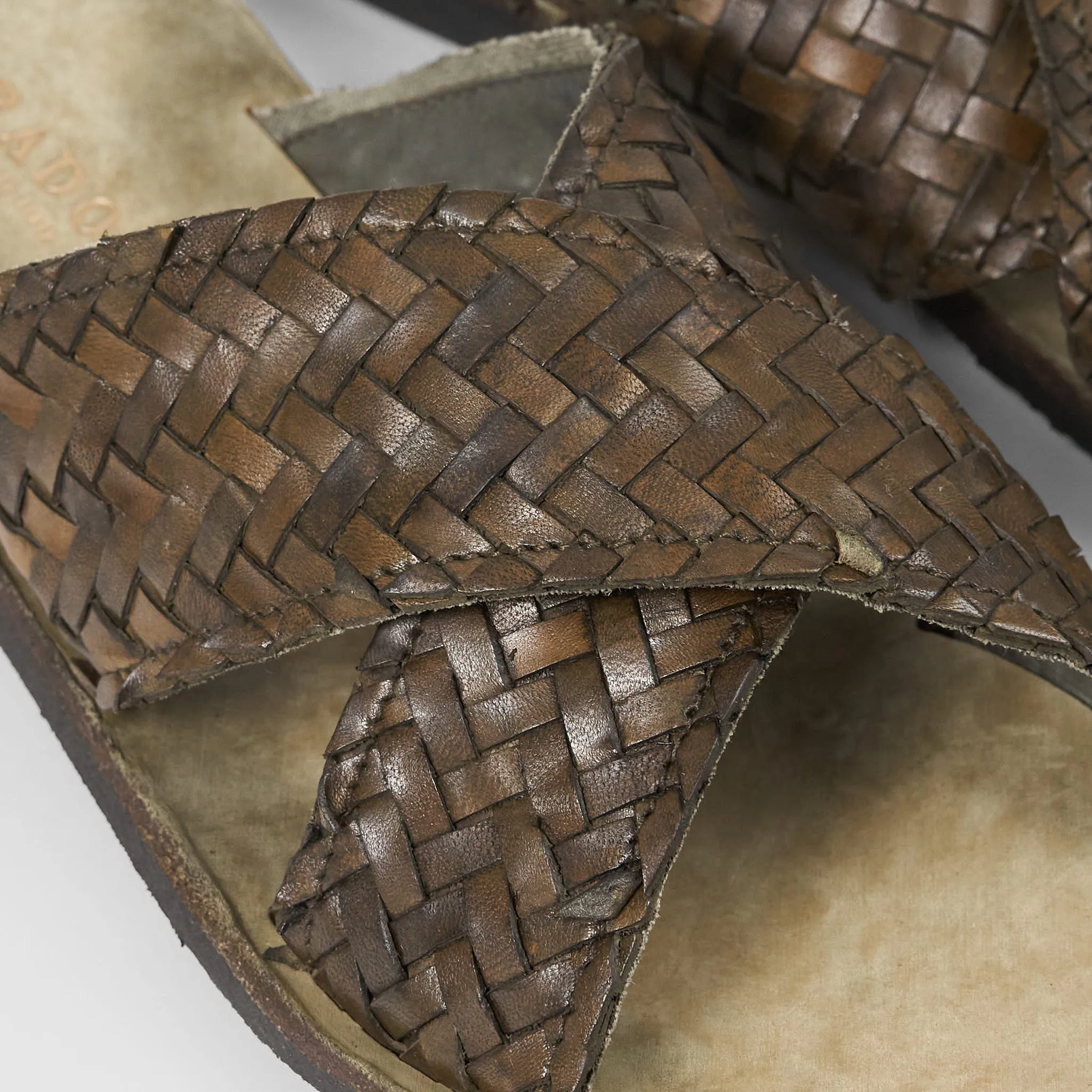 Brador Ladies Braided Leather Sandals