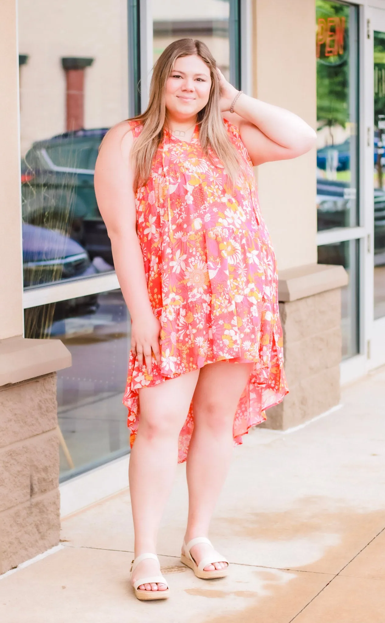 Bright Moments Floral Tank Dress