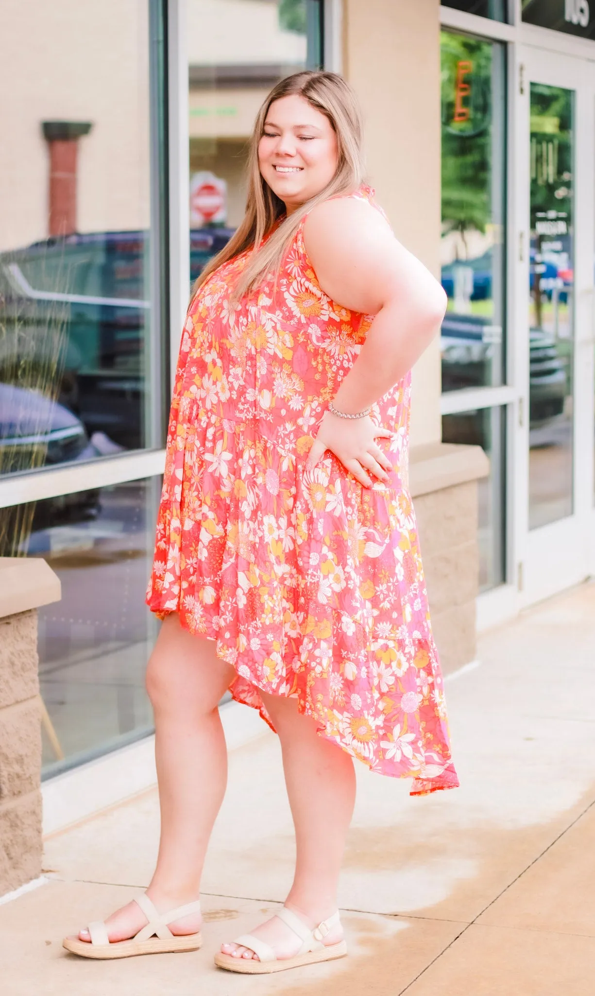 Bright Moments Floral Tank Dress