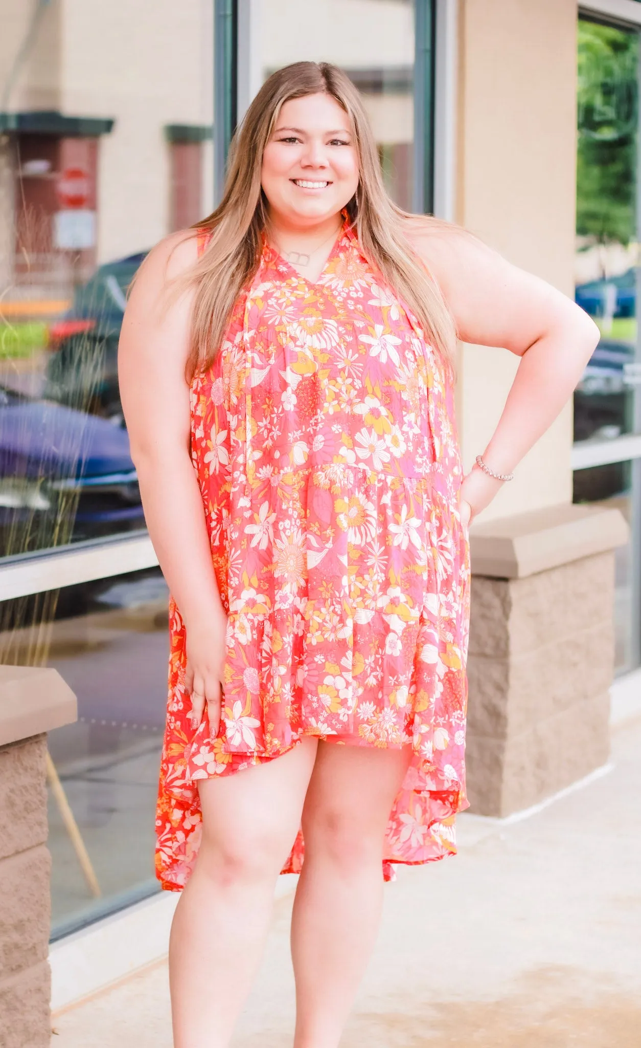 Bright Moments Floral Tank Dress