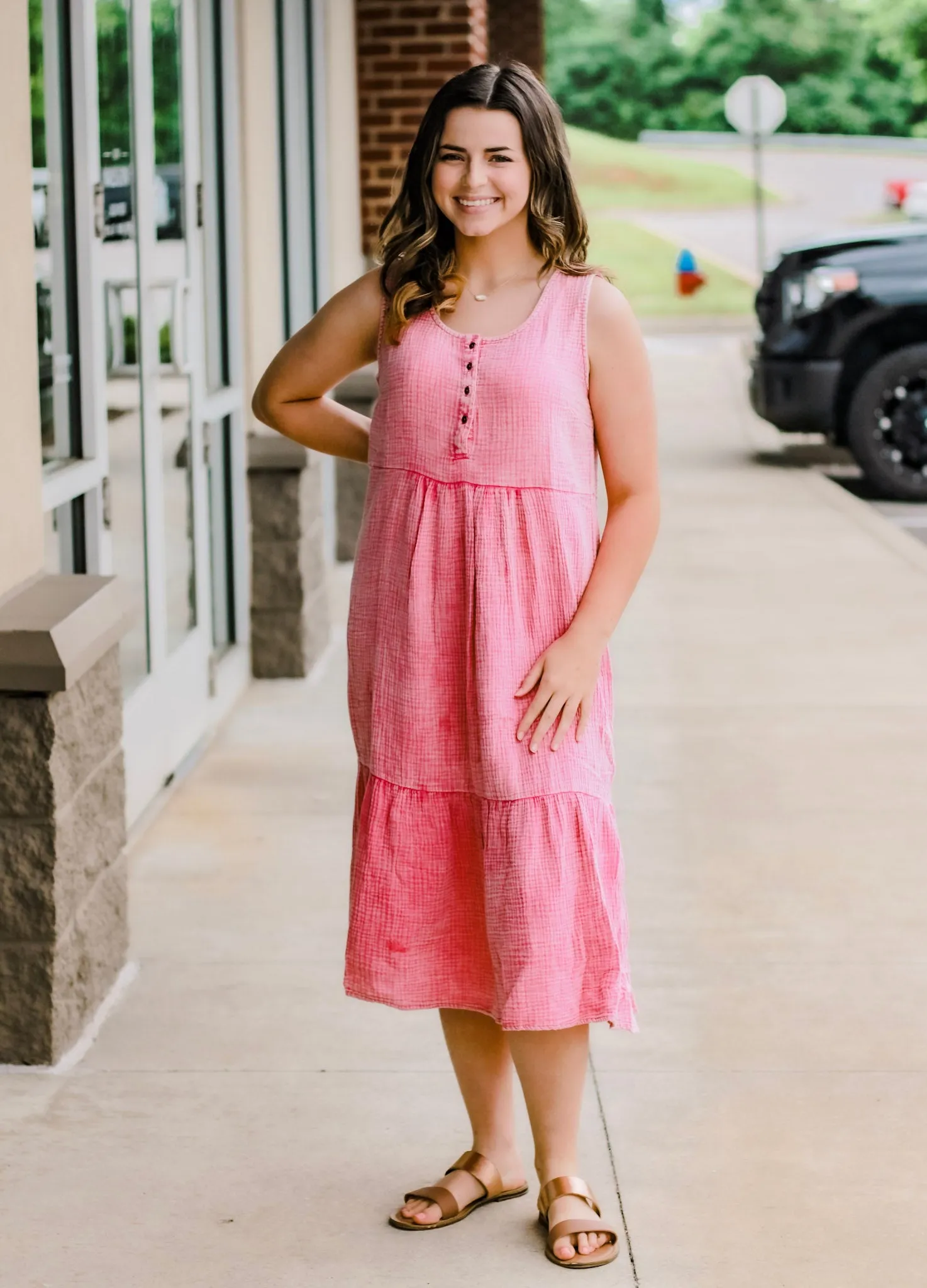 Bubble Gum Yum Mineral Wash Dress