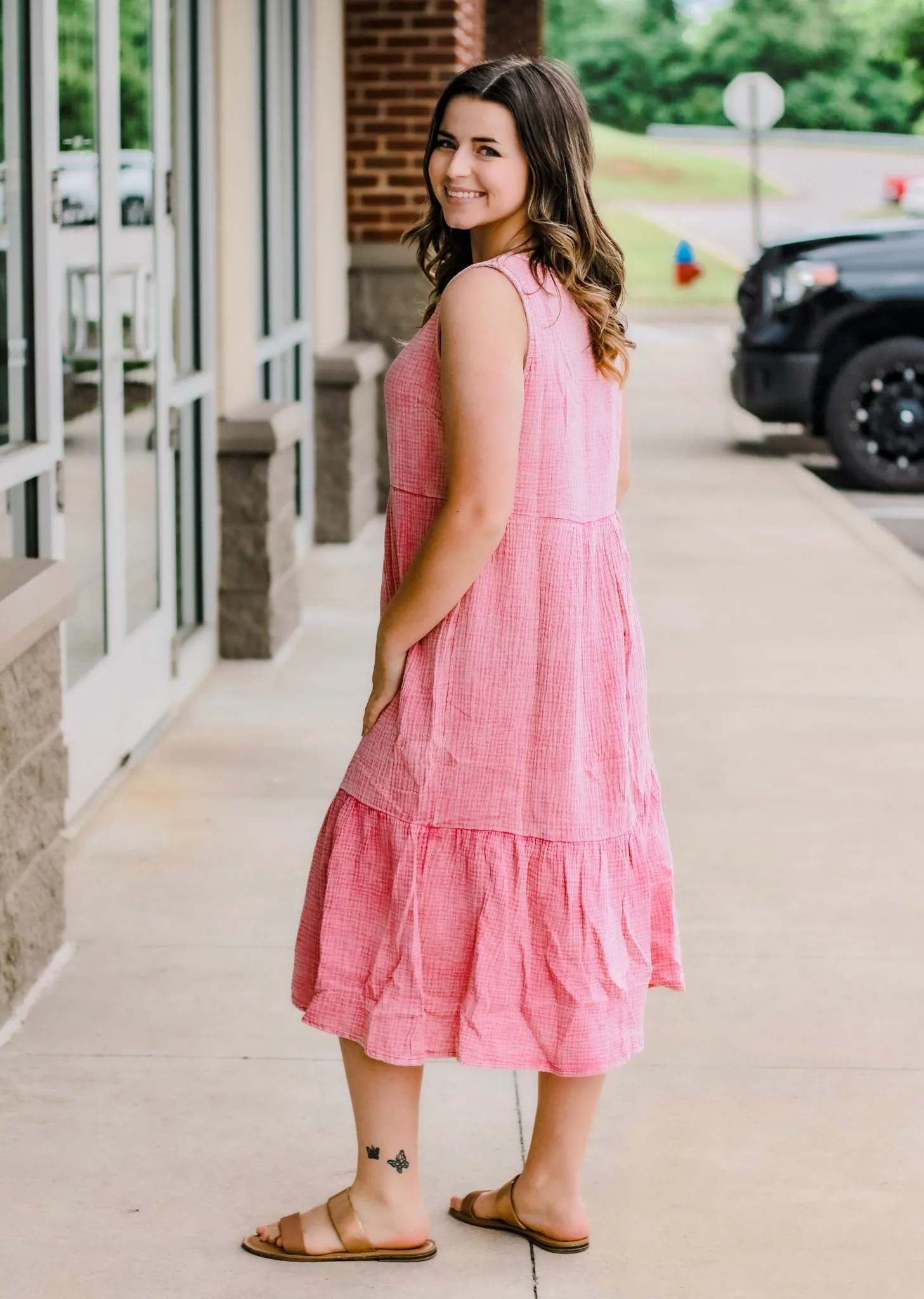 Bubble Gum Yum Mineral Wash Dress
