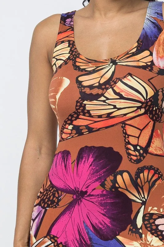 BUTTERFLY MIDI DRESS | CURVY |