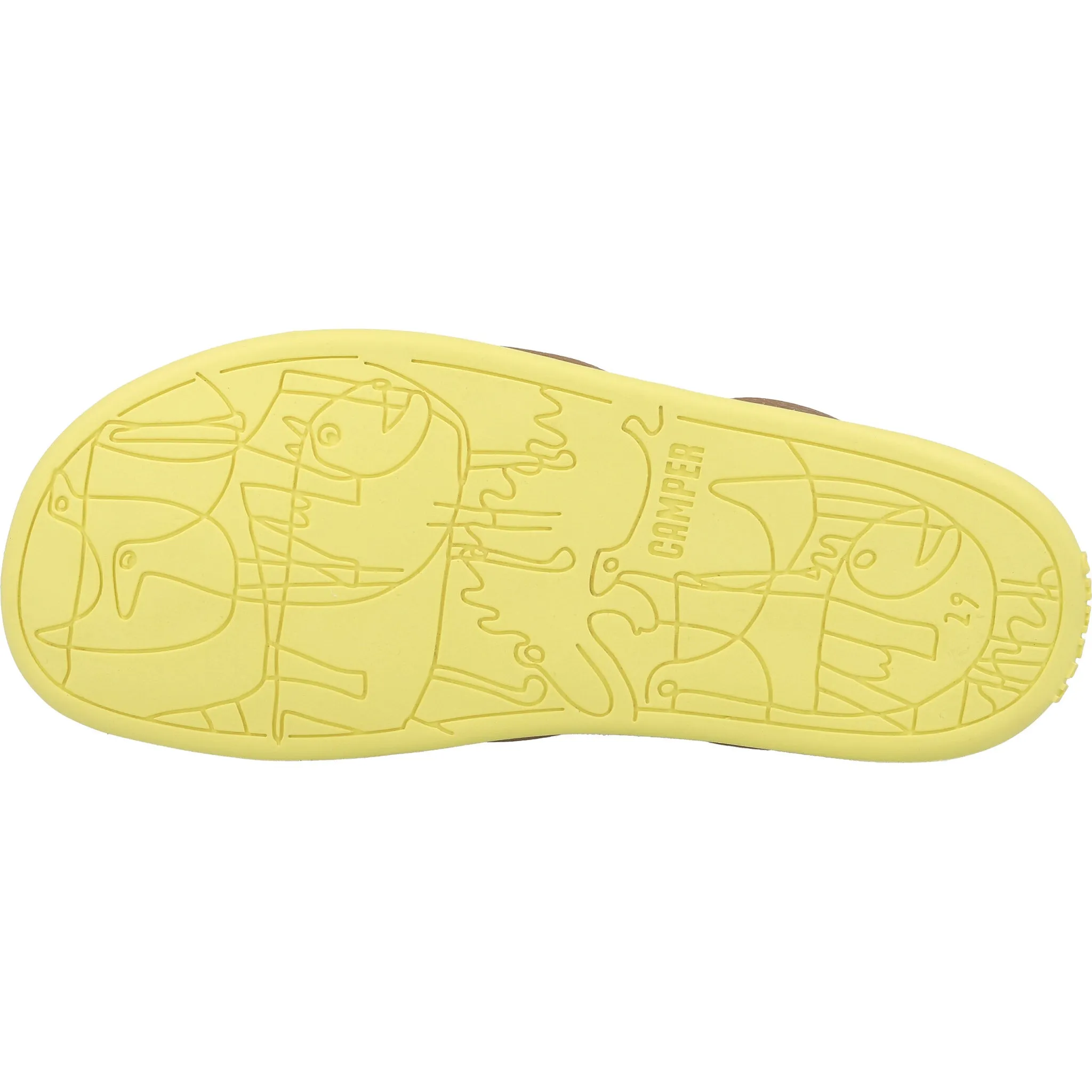 Camper Kids Bicho Medium Brown Leather Sandals