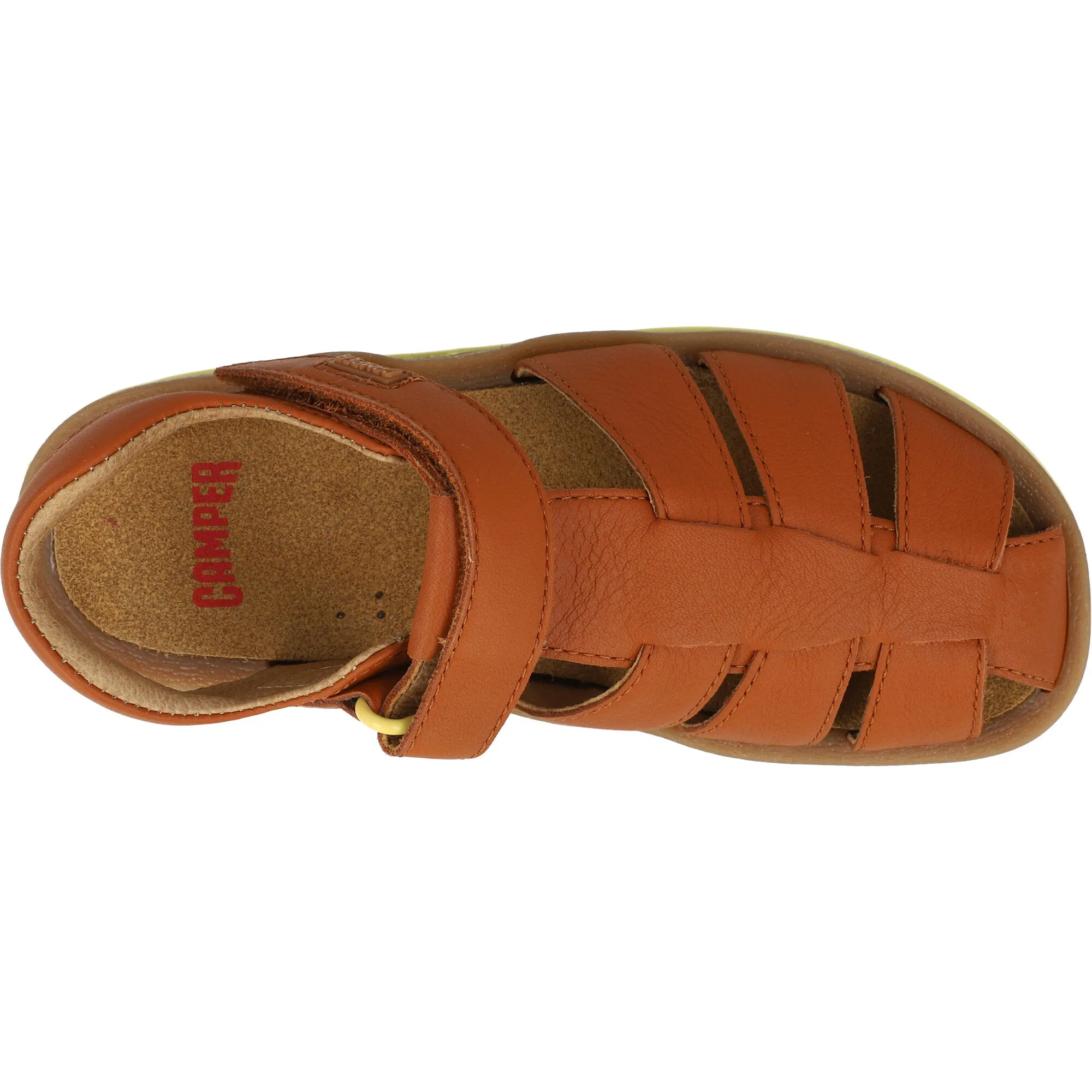Camper Kids Bicho Medium Brown Leather Sandals