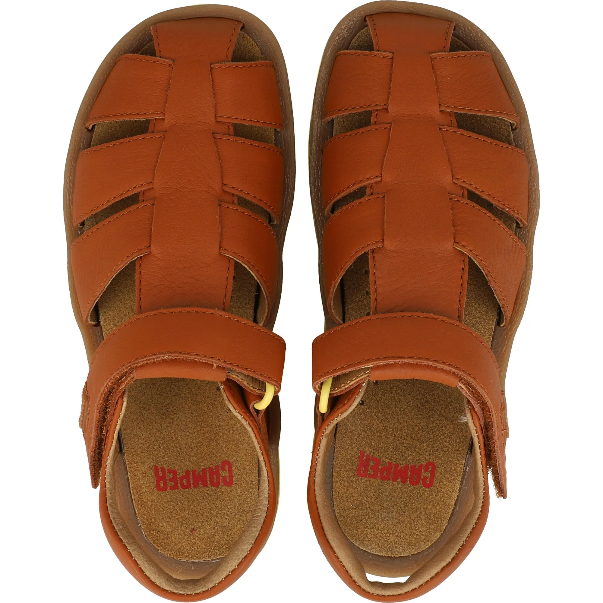 Camper Kids Bicho Medium Brown Leather Sandals