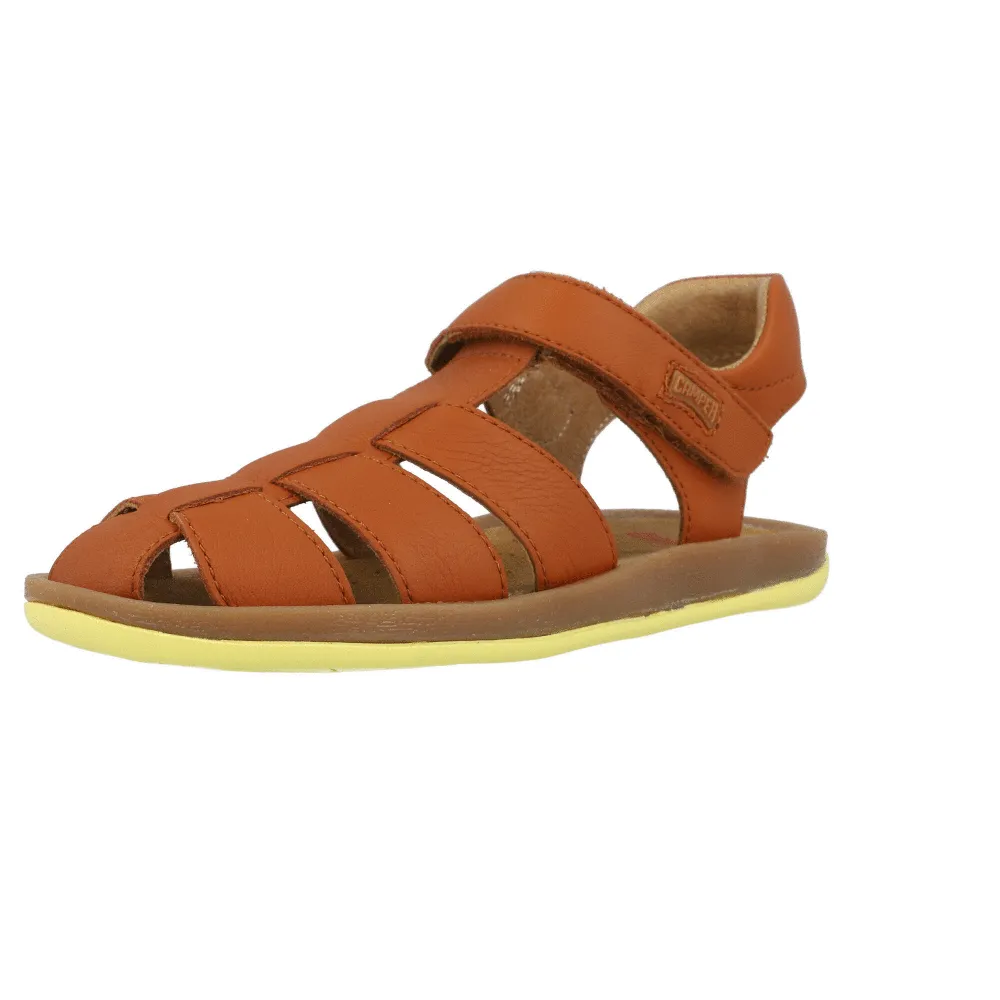 Camper Kids Bicho Medium Brown Leather Sandals