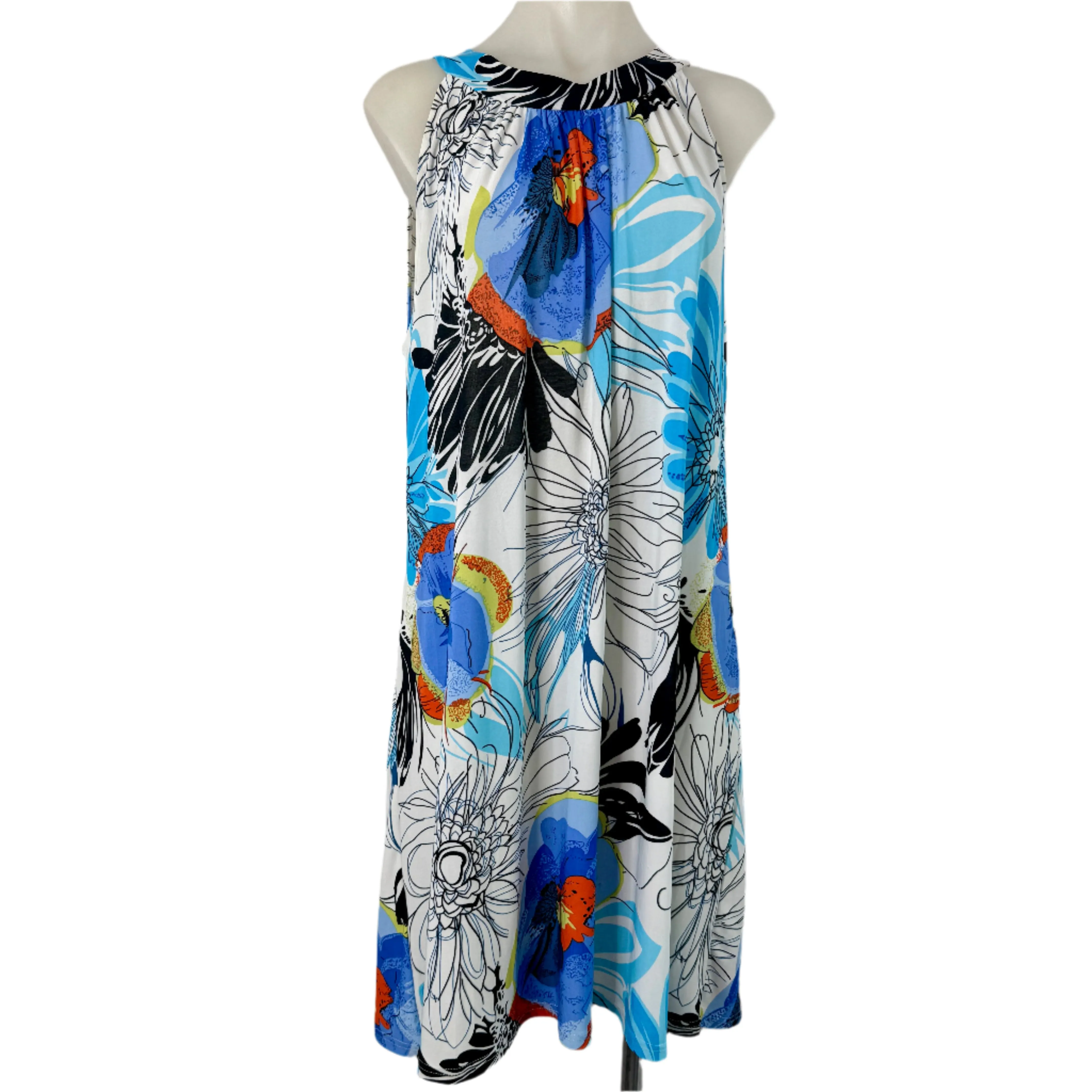 Cherry Lane Sleeveless Stretch Swing Dress - Size 14