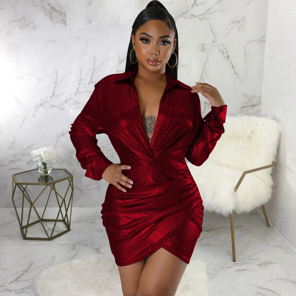 Chic and Flirty V-Neck Dress with Effortless Style for Everyday Glam