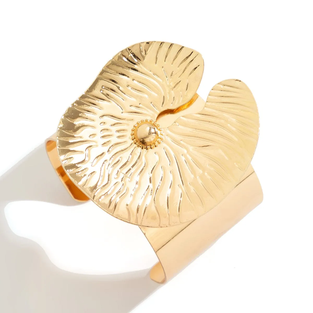 Chic Gold Silver Plated Lotus Leaf Bangle Bracelet