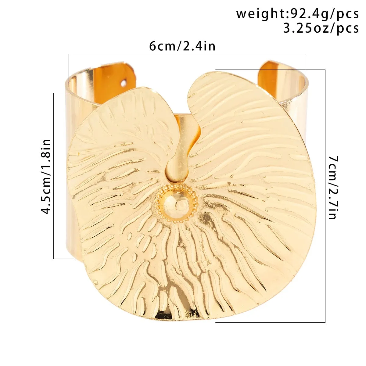 Chic Gold Silver Plated Lotus Leaf Bangle Bracelet