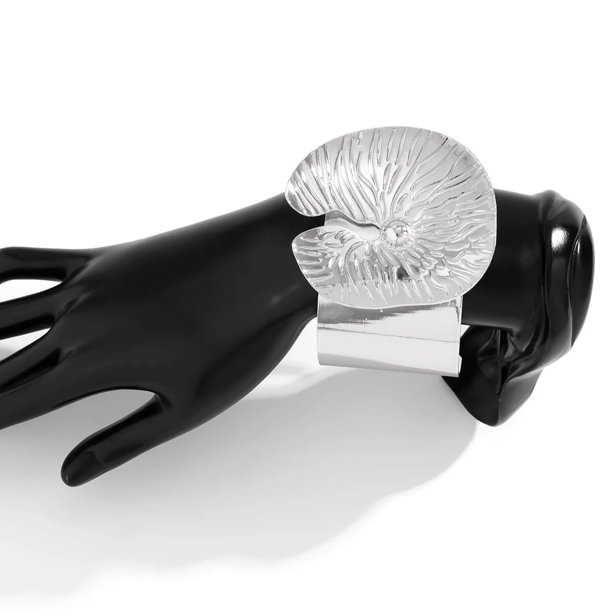 Chic Gold Silver Plated Lotus Leaf Bangle Bracelet