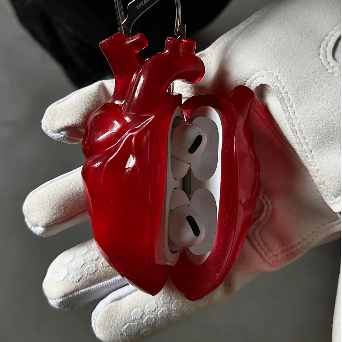 Chic Transparent Heart Liquid Silicone AirPods Earphone Case